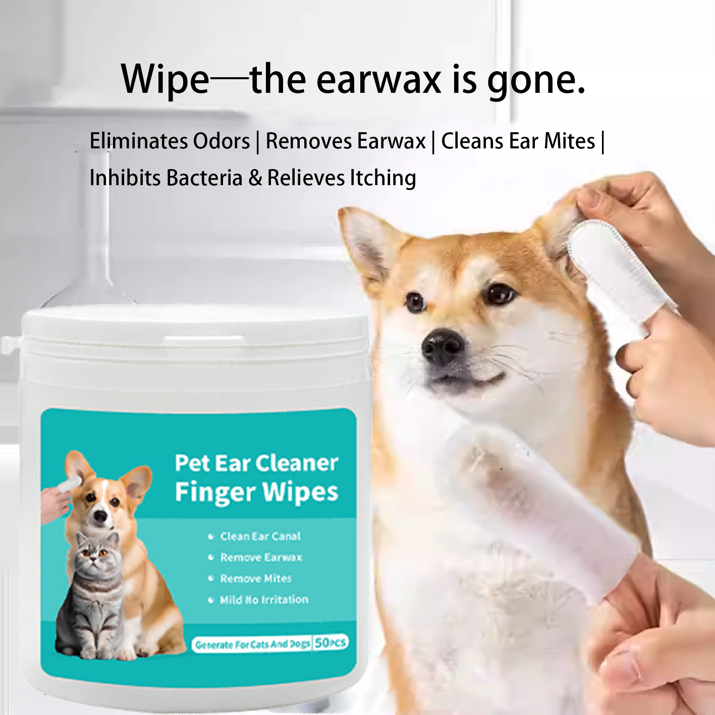 Pet ear cleaning wipes